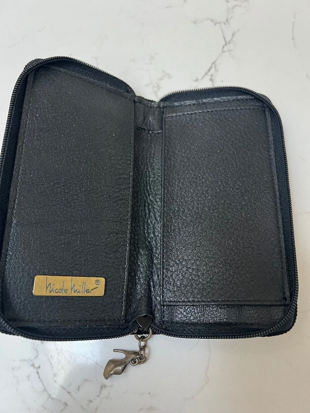 Vintage 1994 Nicole Miller Wine Country Silk Zip Around Wallet Rare 90s